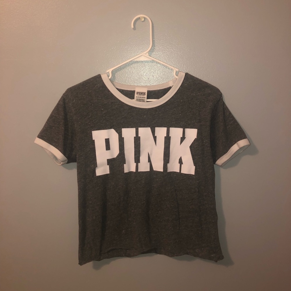 XS PINK Logo Crop Top